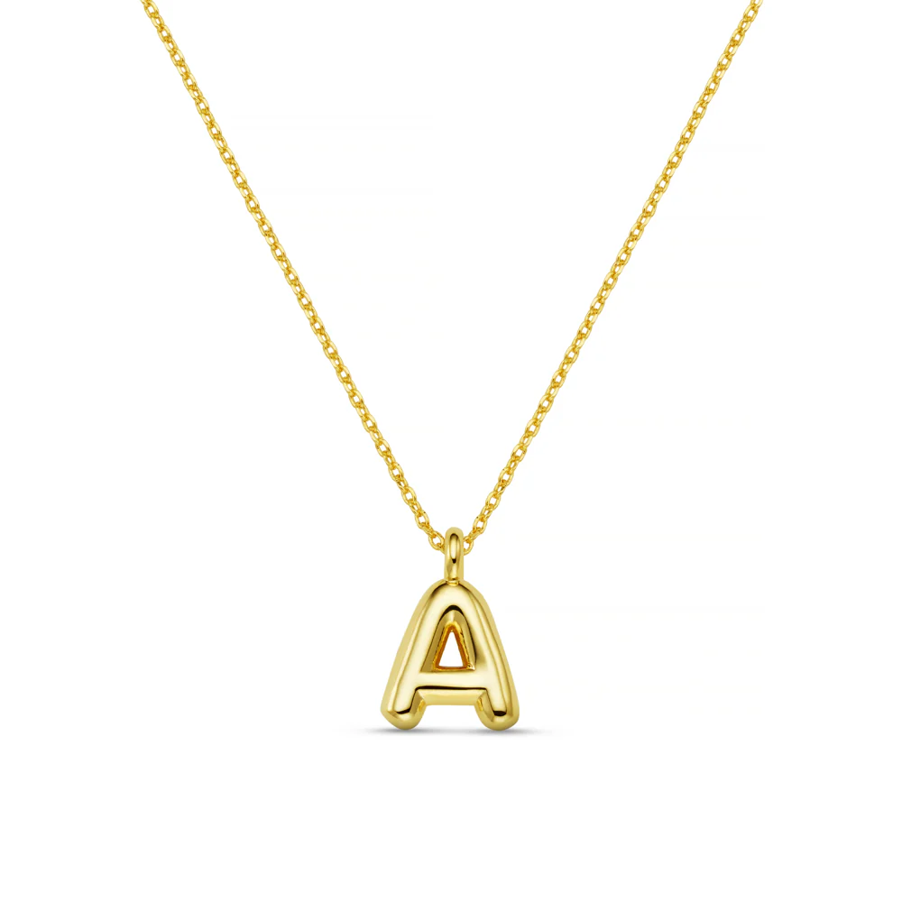 A Bubble Initial Necklace