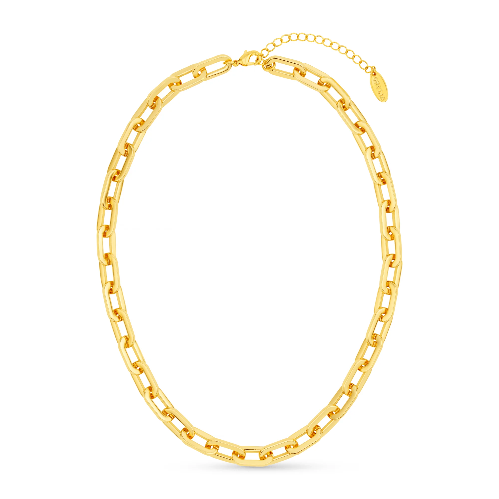 Chunky Large Link Chain Necklace - Gold - Image 4