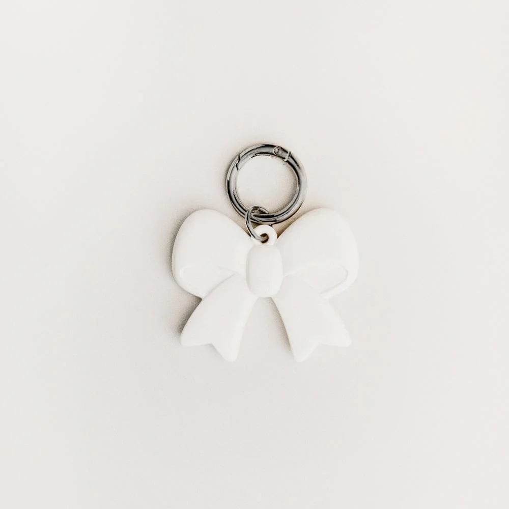 Cream Bow Bag Charm
