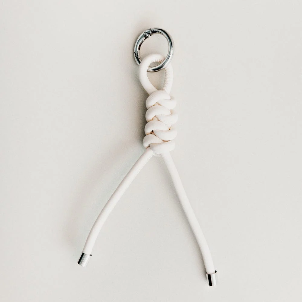 Cream Knotted Bag Charm