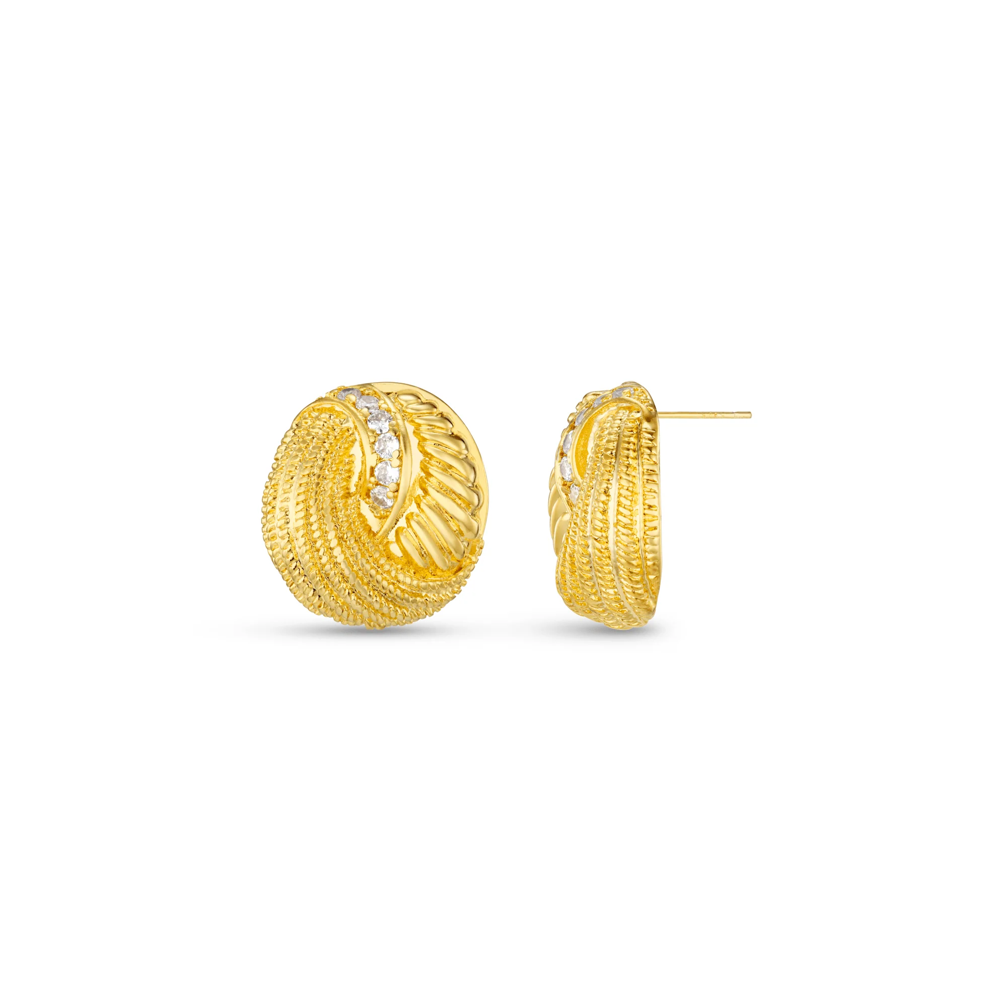 Crystal Woven Statement Stud