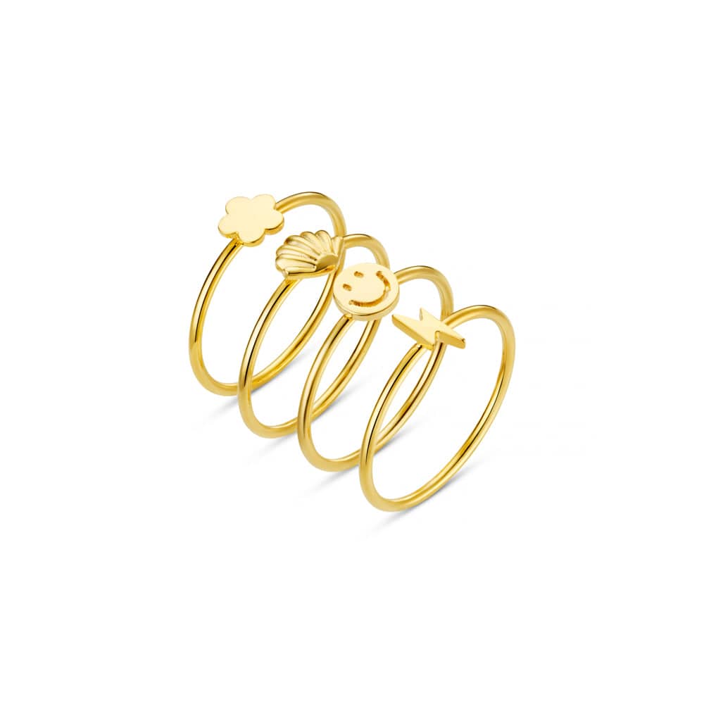 Eclectic Charm Ring Stacking Set