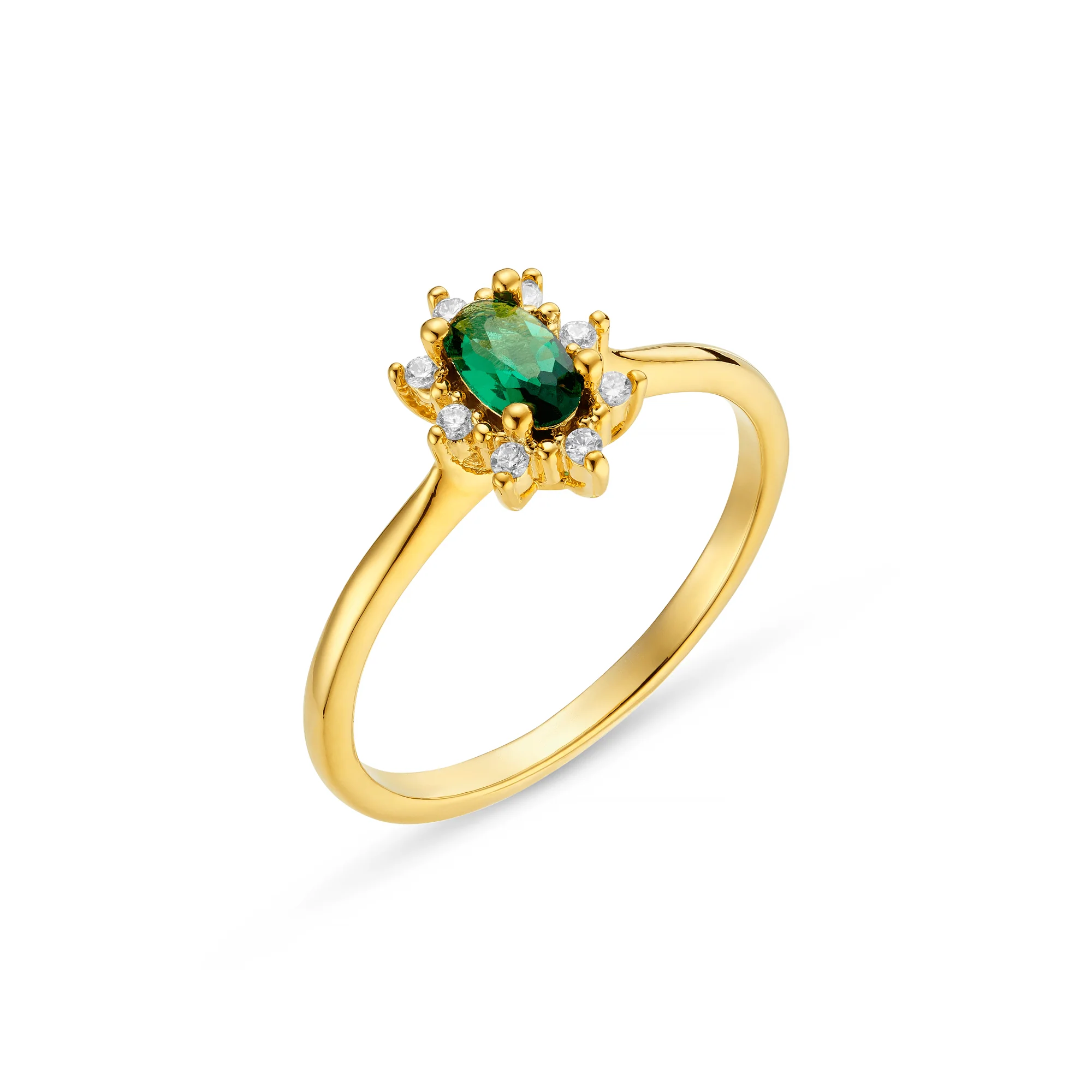 Emerald & Crystal Ring