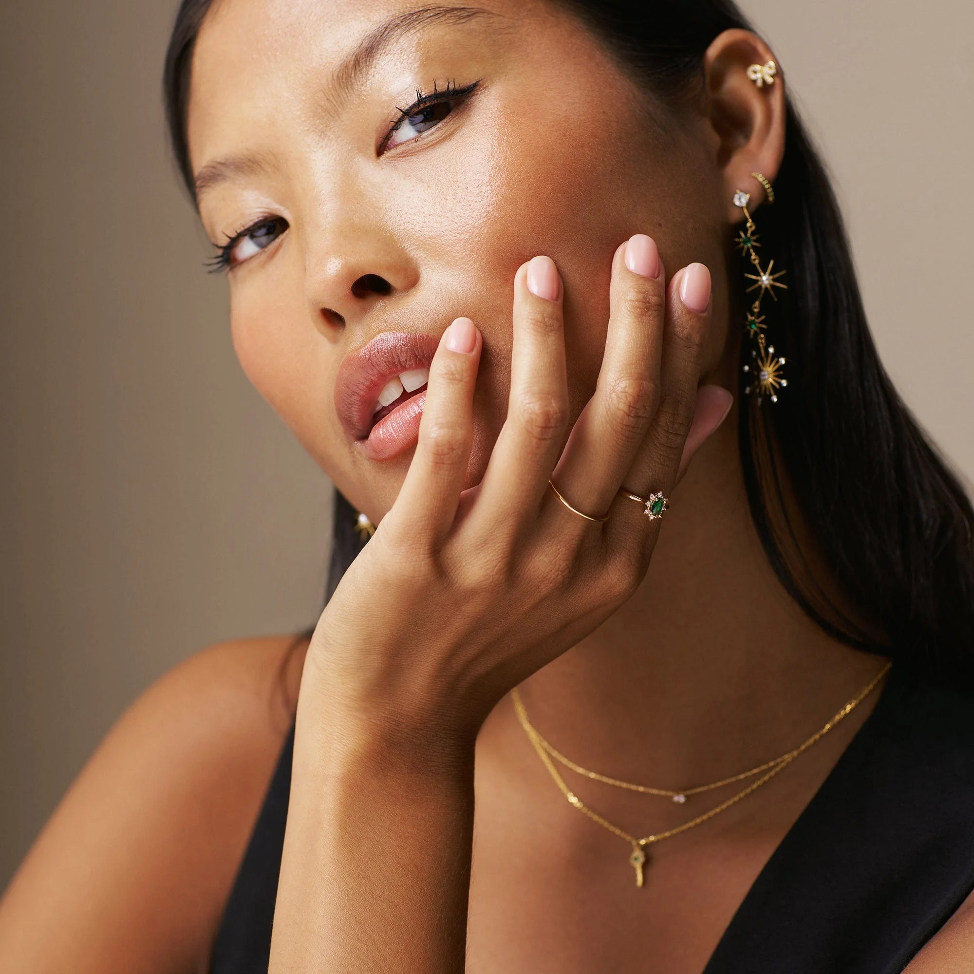 Emerald & Crystal Ring - Image 2