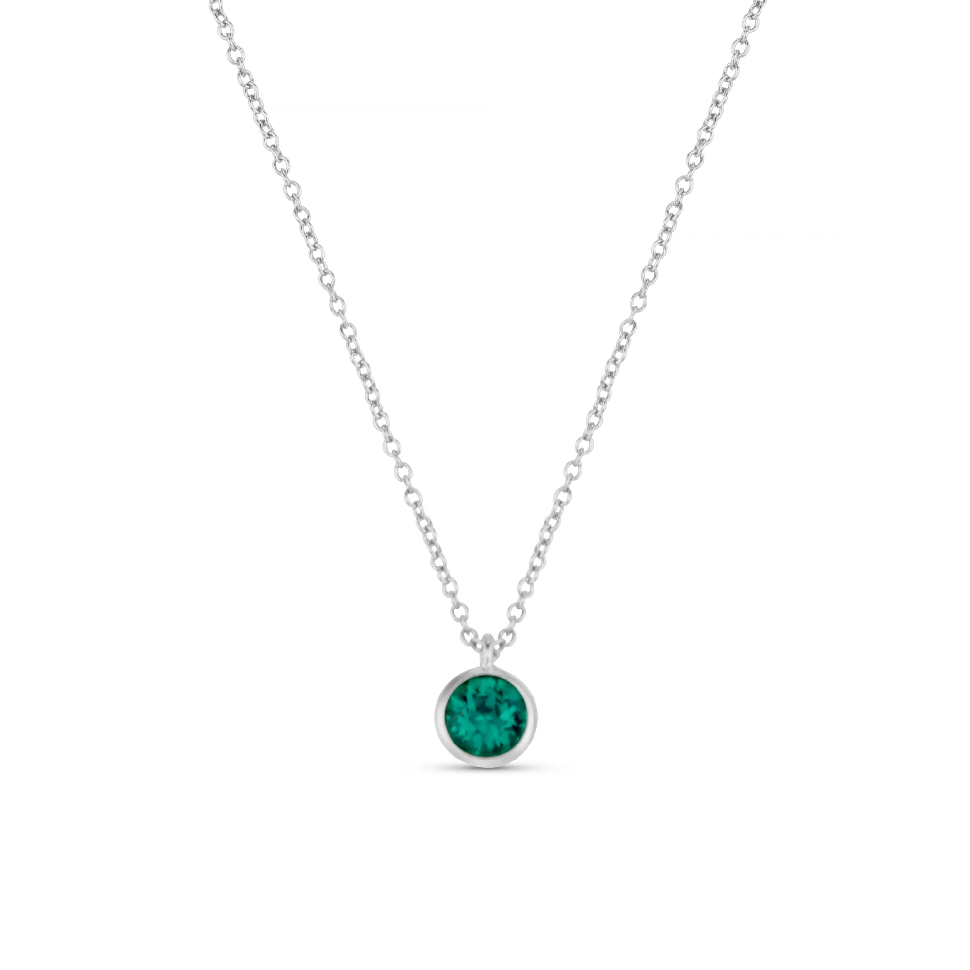 Emerald Necklace Made With Swarovski® Crystals - Silver