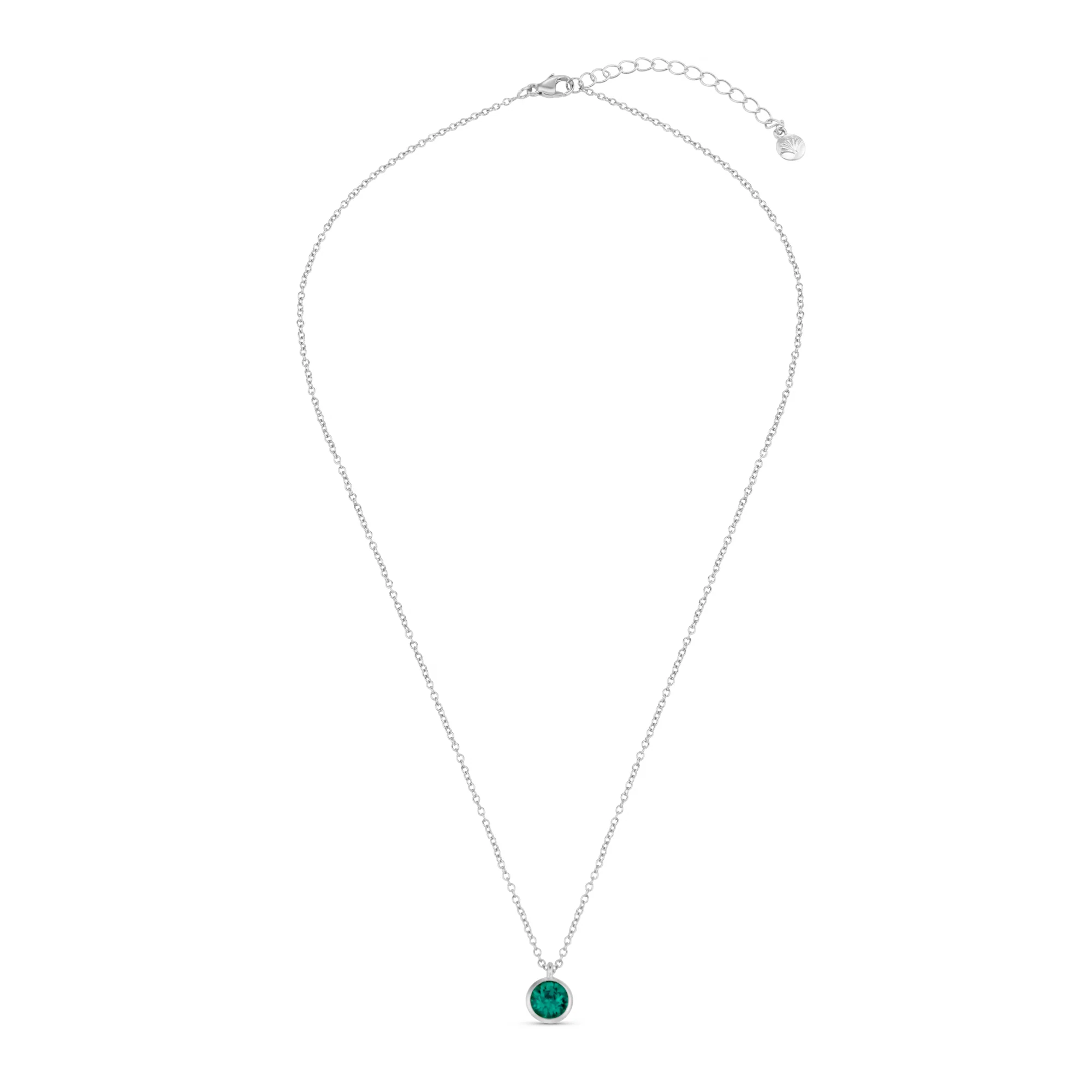 Emerald Necklace Made With Swarovski® Crystals - Silver - Image 2