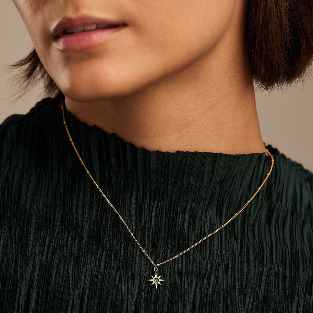Emerald Star Charm Necklace - Image 4