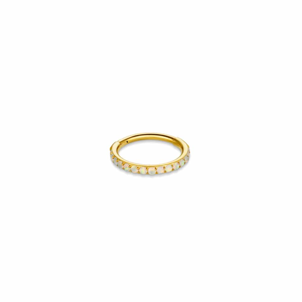 Fine Opal Clicker Hoop Earring 8mm