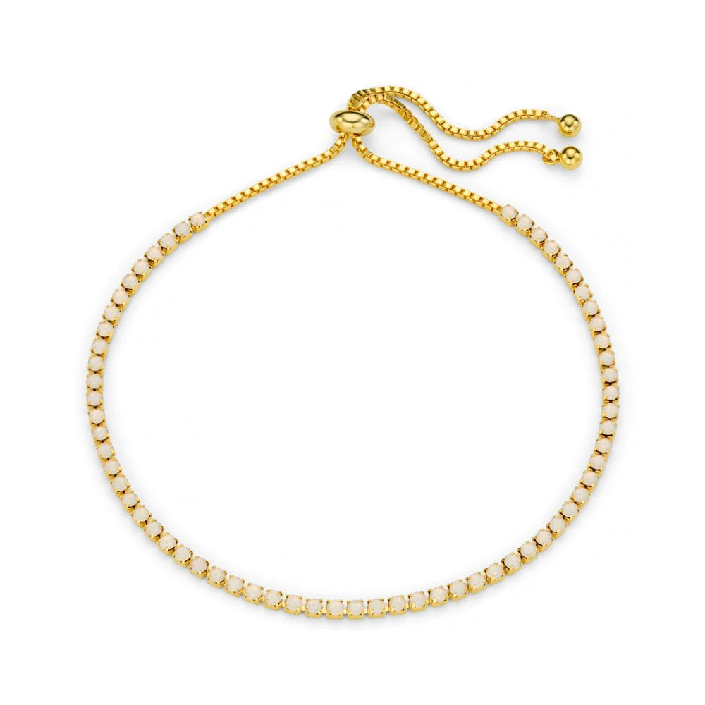 Fine Opal Tennis Slider Bracelet