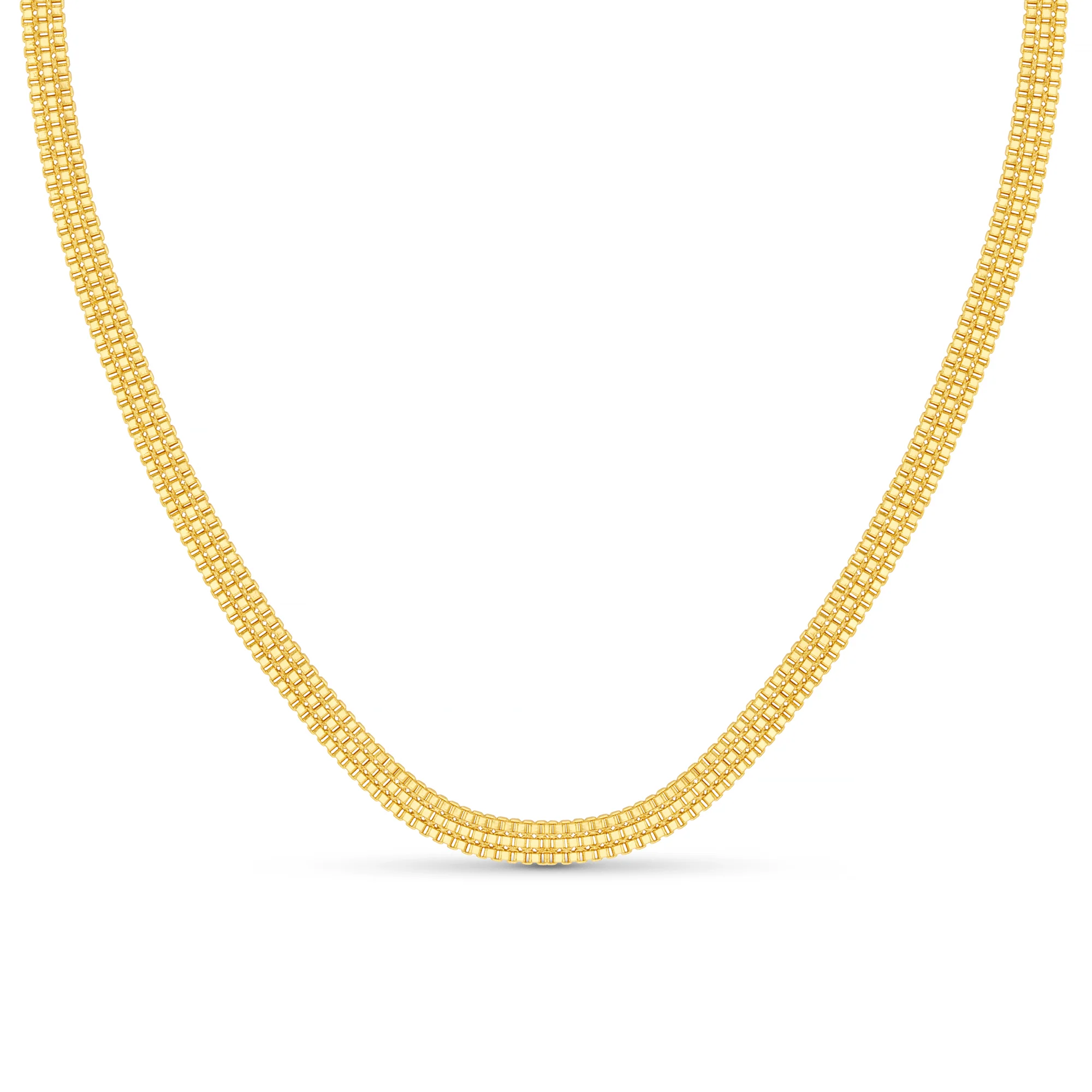 Flat Box Chain Necklace