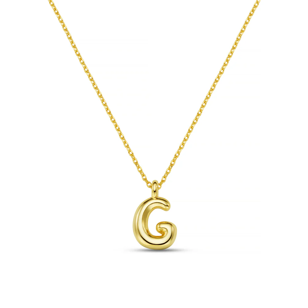 G Bubble Initial Necklace