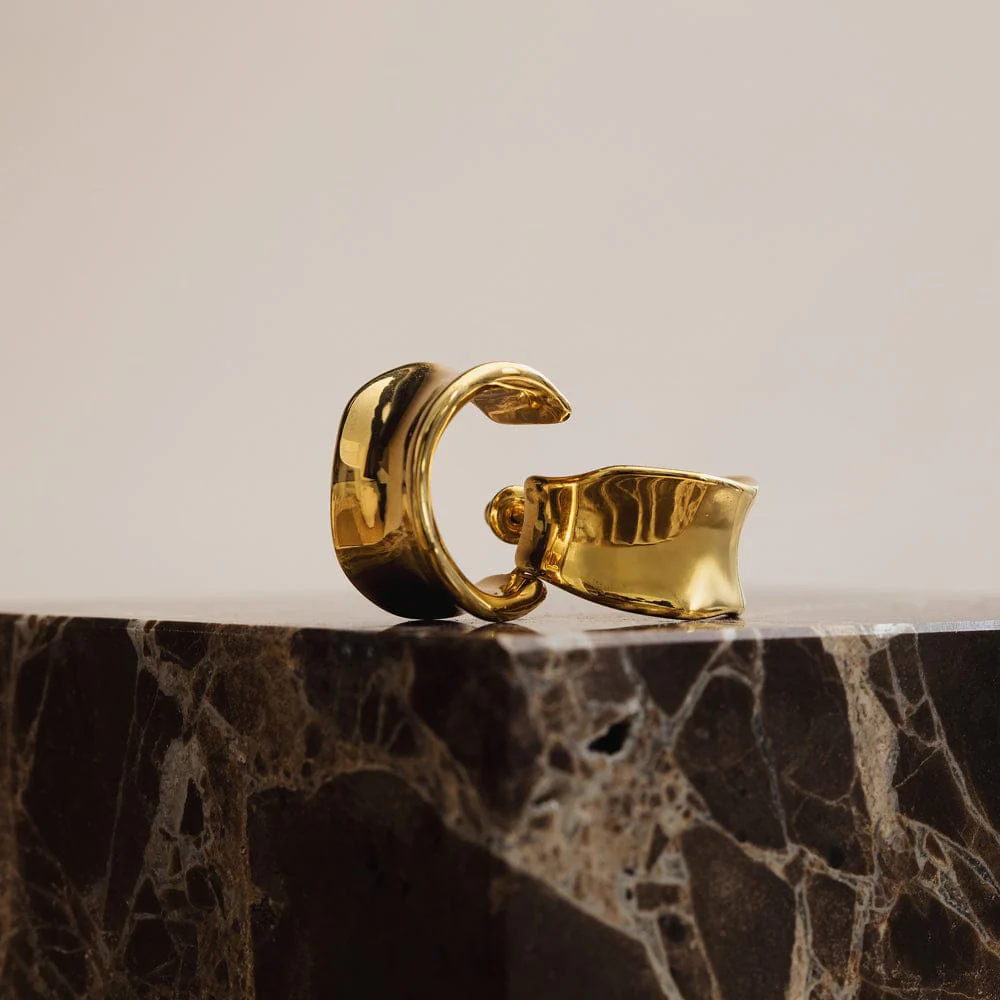 LUXE Chunky Molten Hoop Earrings - Image 3