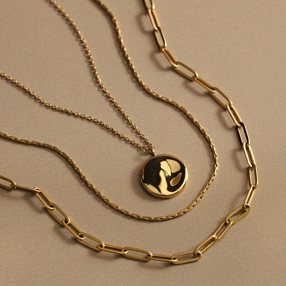 LUXE Coin Multi-Row Chain Necklace - Image 3