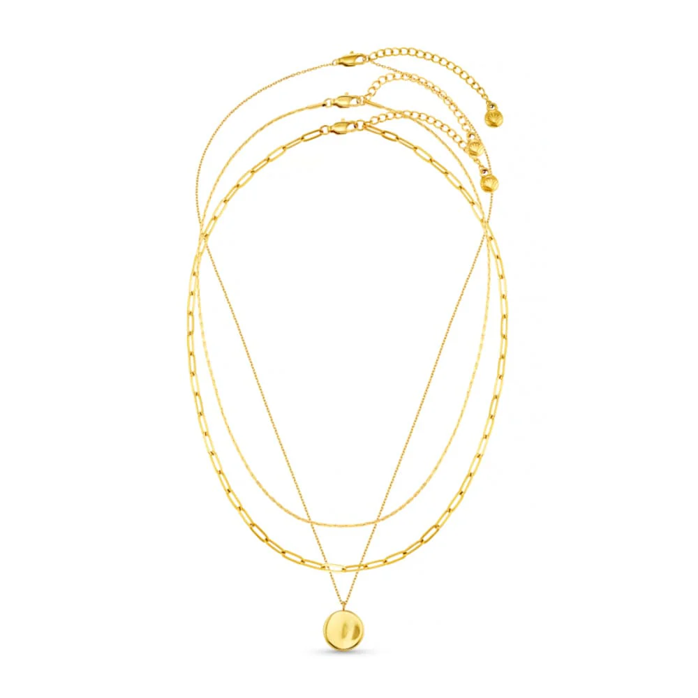 LUXE Coin Multi-Row Chain Necklace - Image 4