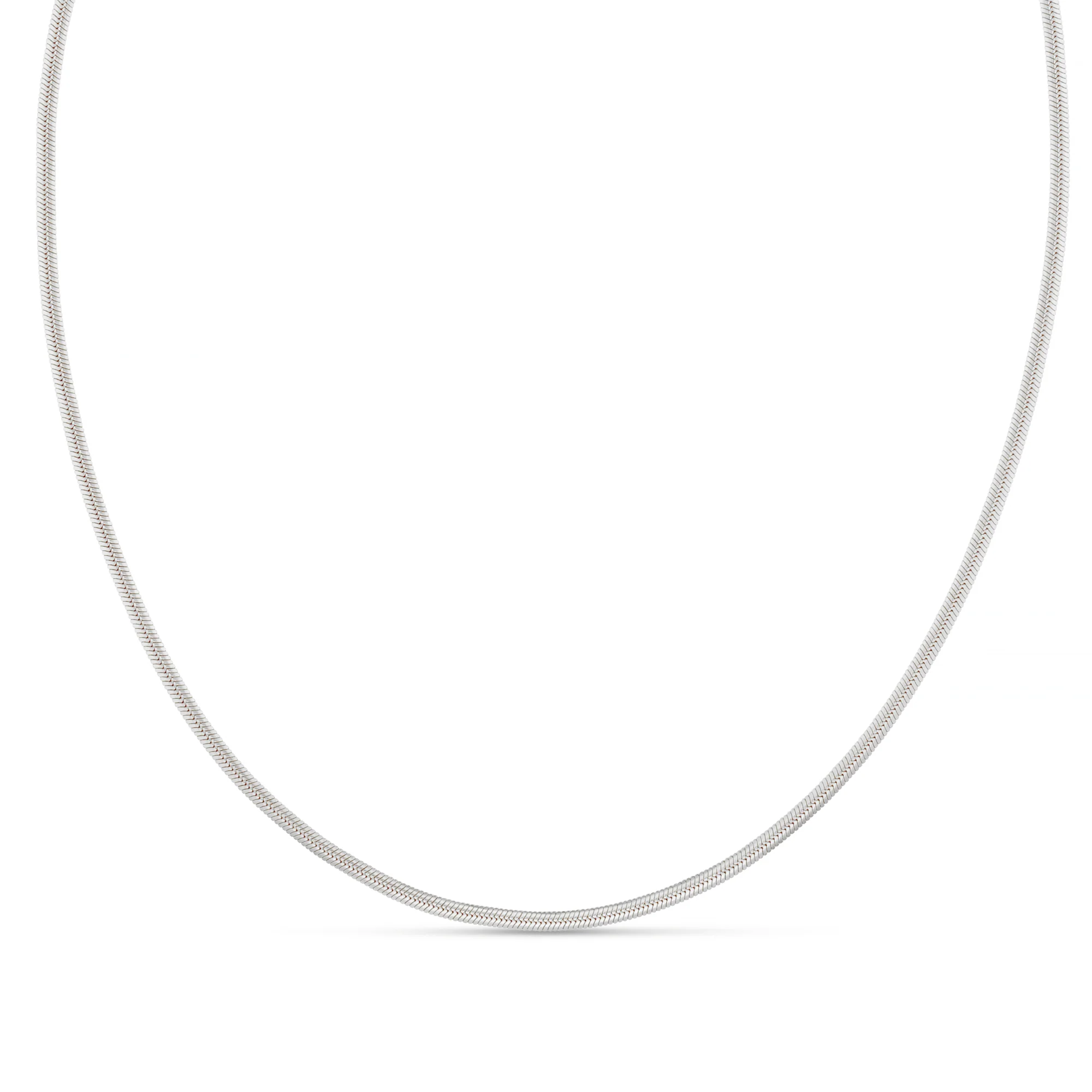 LUXE Flat Snake Chain Necklace-Silver