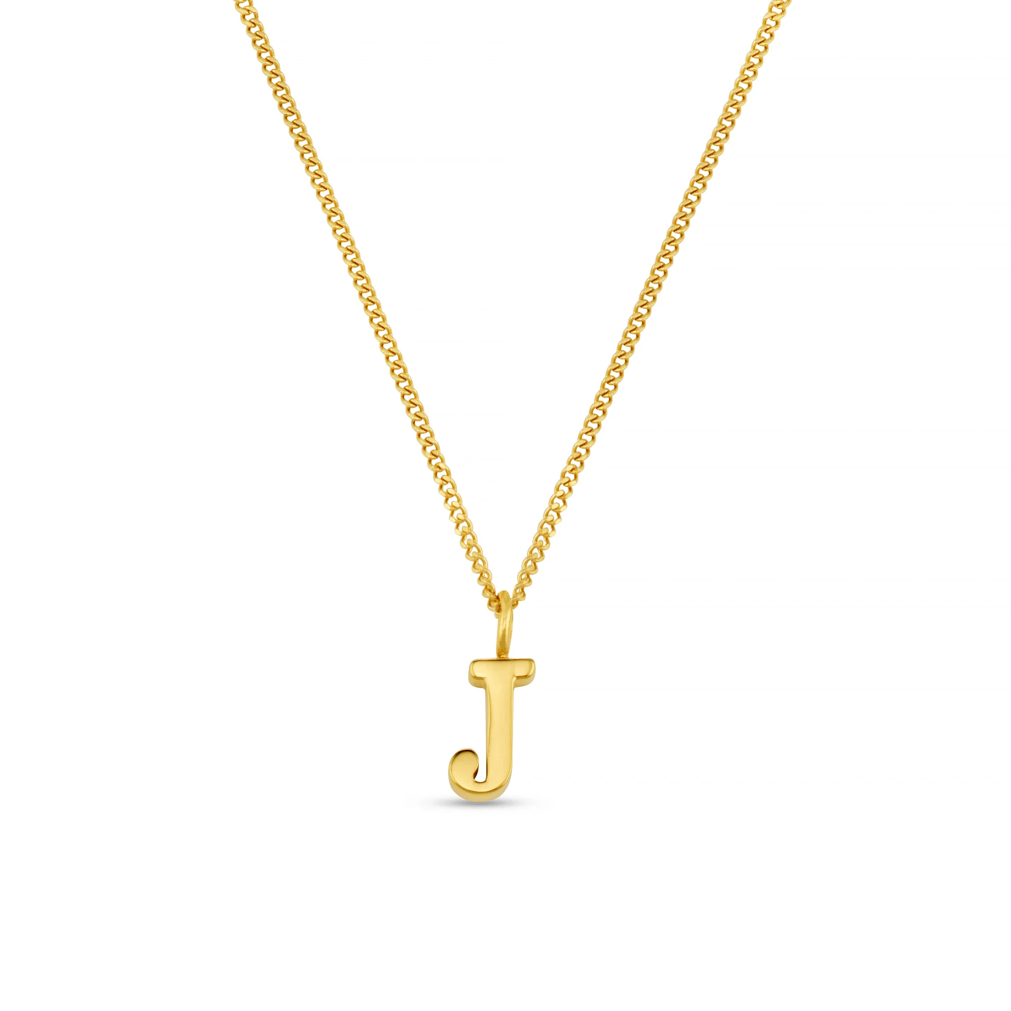 LUXE J Initial Necklace - Gold