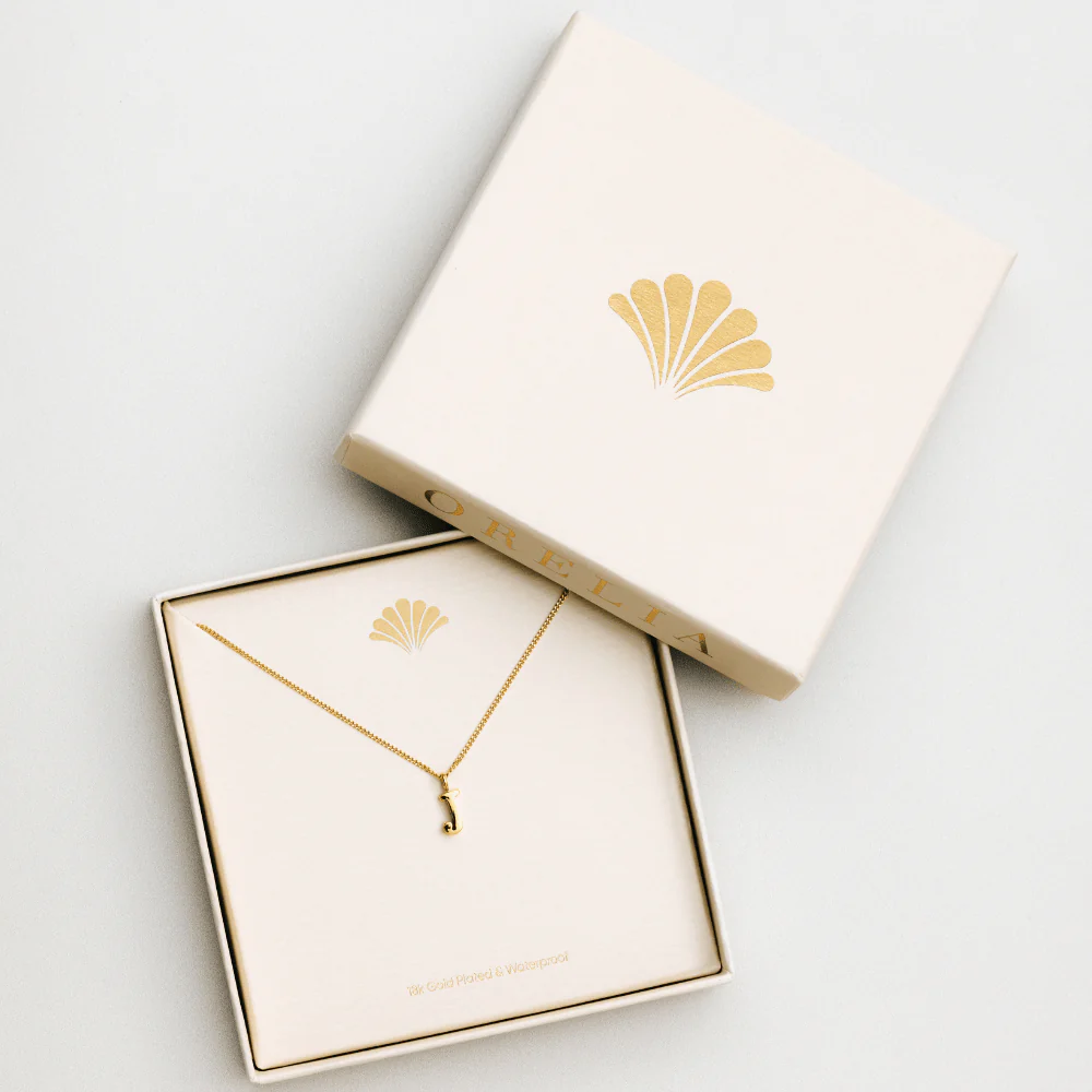 LUXE J Initial Necklace - Gold - Image 2