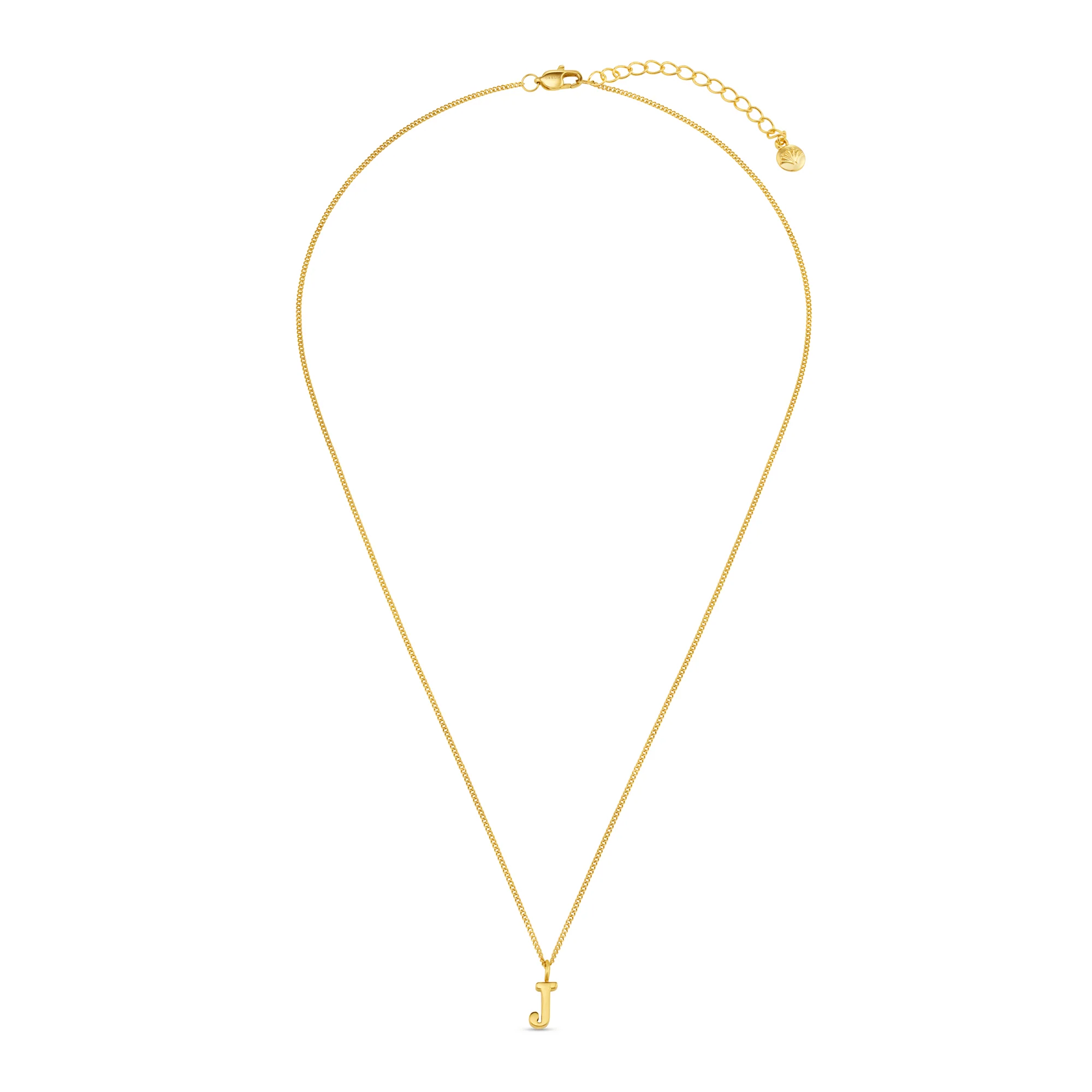 LUXE J Initial Necklace - Gold - Image 3