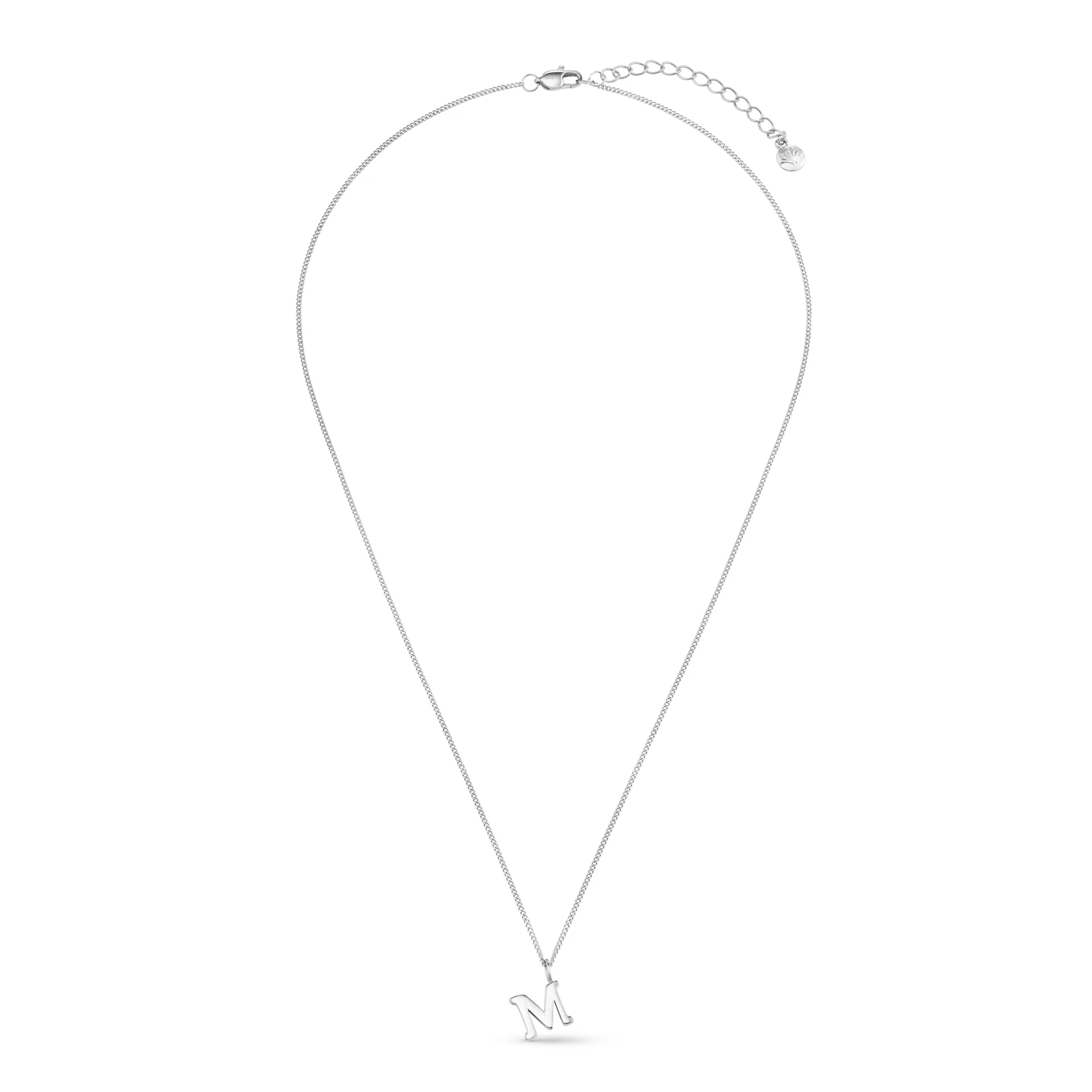 LUXE M Initial Necklace - Silver - Image 3