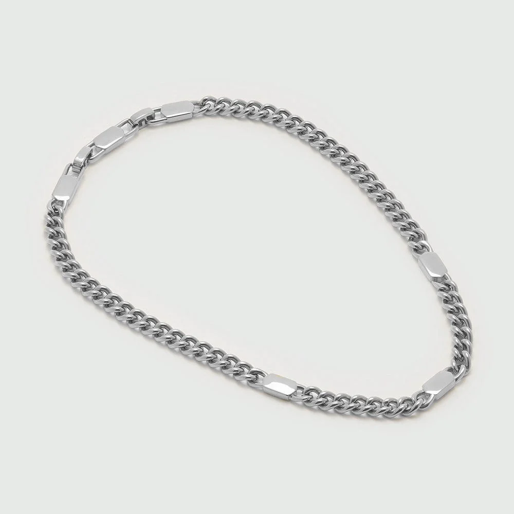LUXE Stationed Tag Necklace - Silver - Image 3