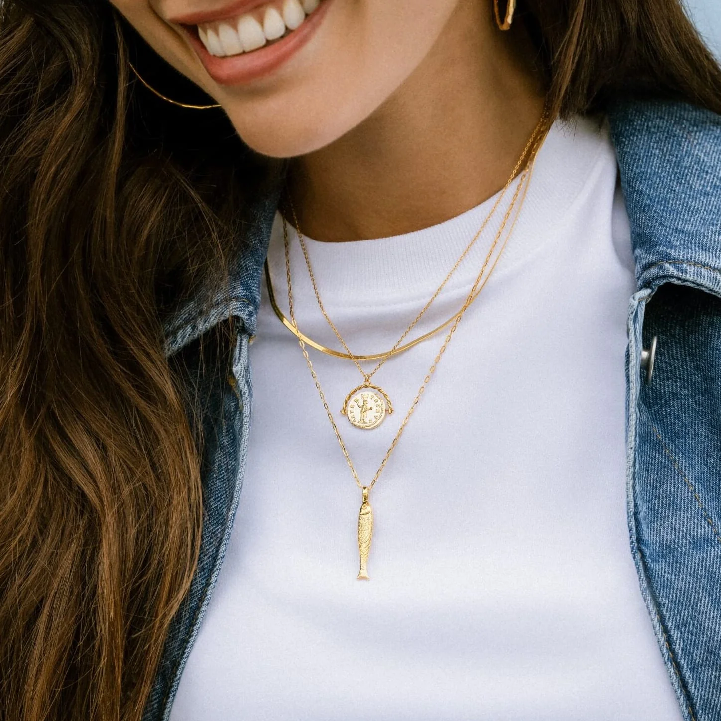 Coin Spinner Necklace - Gold - Image 3