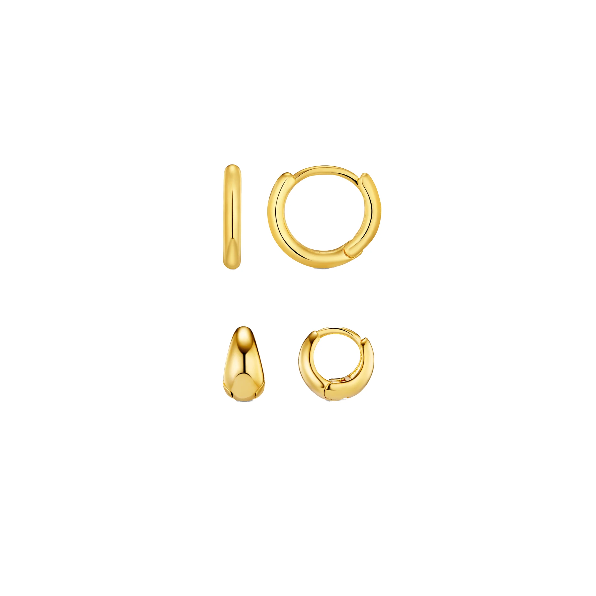 Micro Hoop Earring Ear Stacking Set