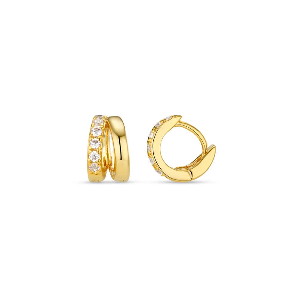 Mini Pavé Illusion Micro Huggie Hoop Earrings