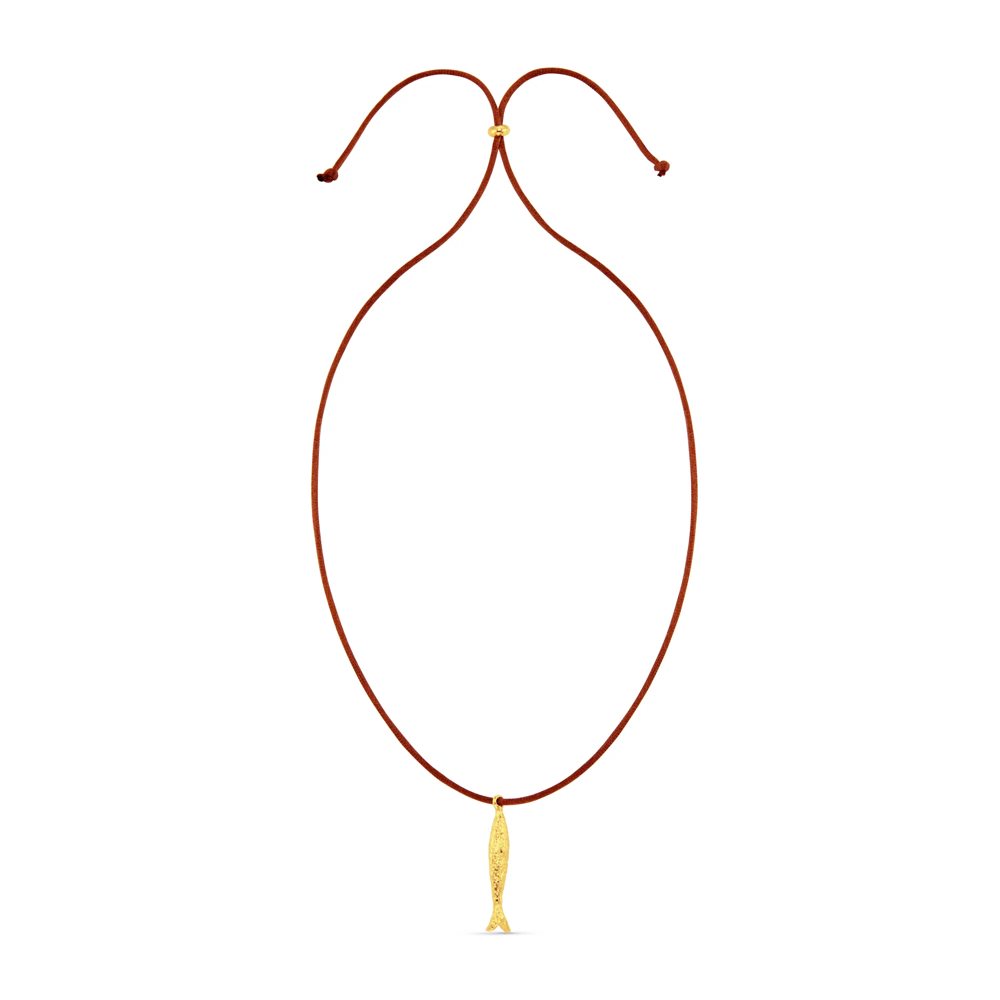 Molten Fish & Cord Adjustable Necklace - Image 3