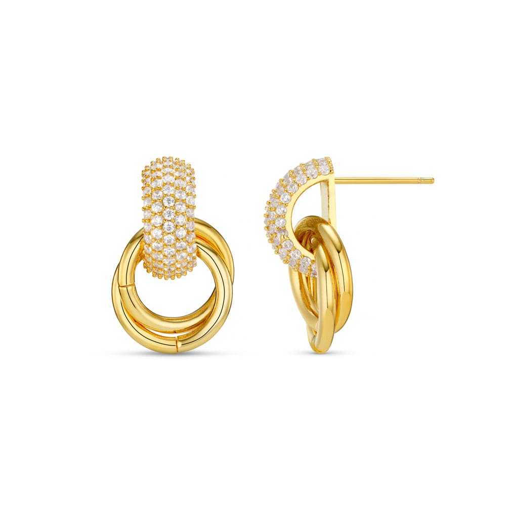 Pavé Interlocking Earrings