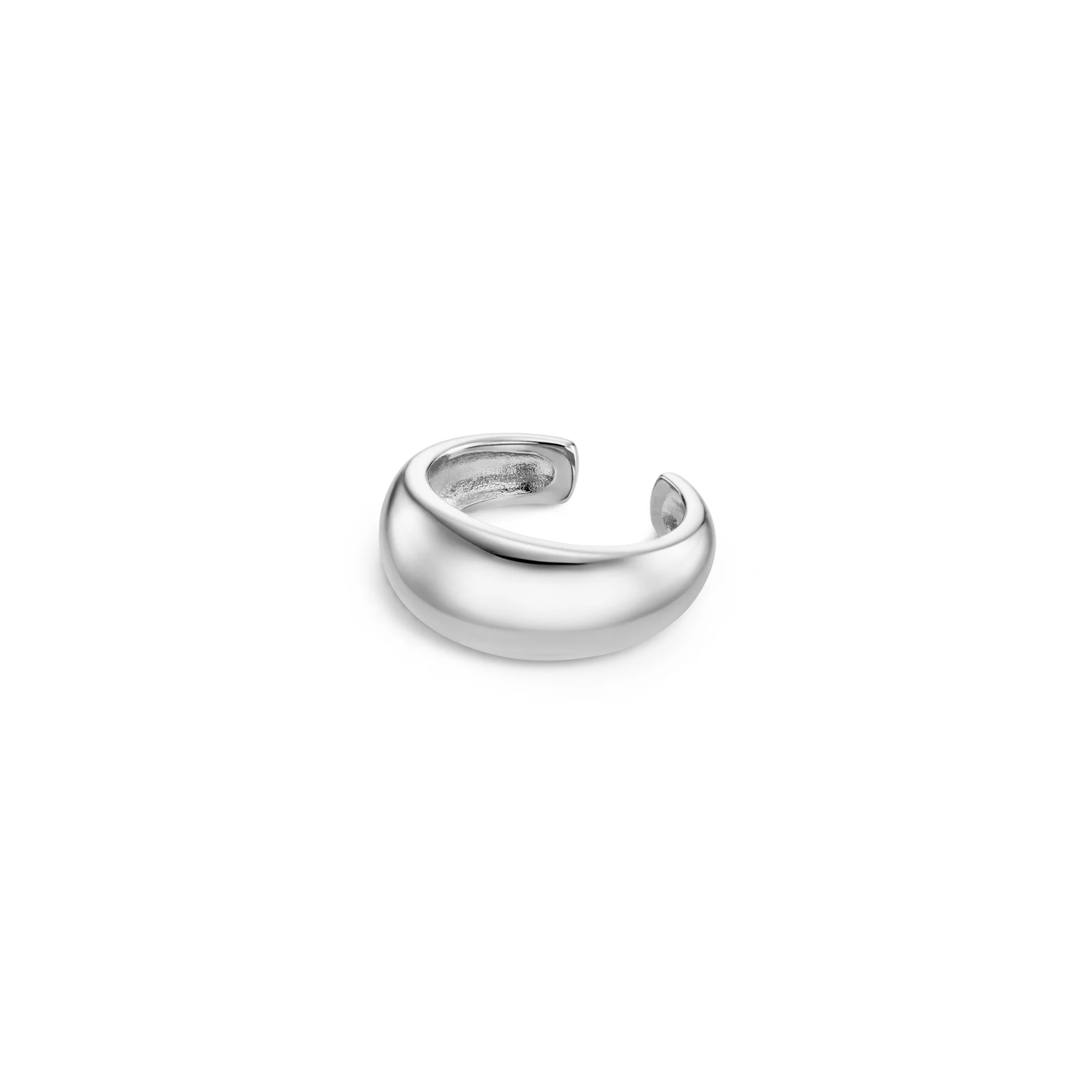 Polished Domed Ear Cuff - Silver