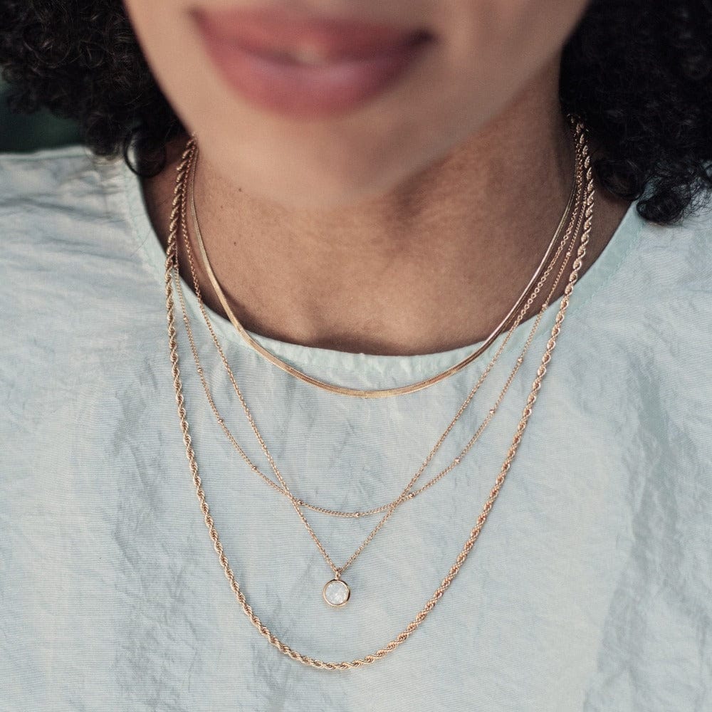Satellite & Snake Layered Necklace - Image 3