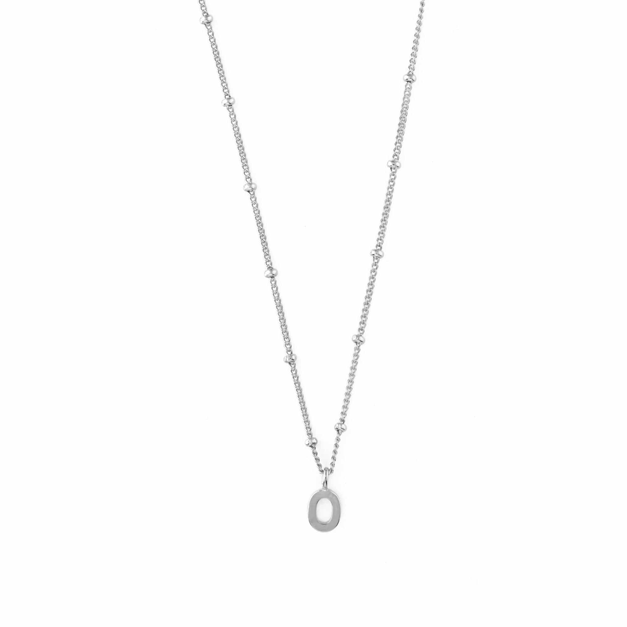 Satellite Chain Initial Necklace - Silver - T - Image 17