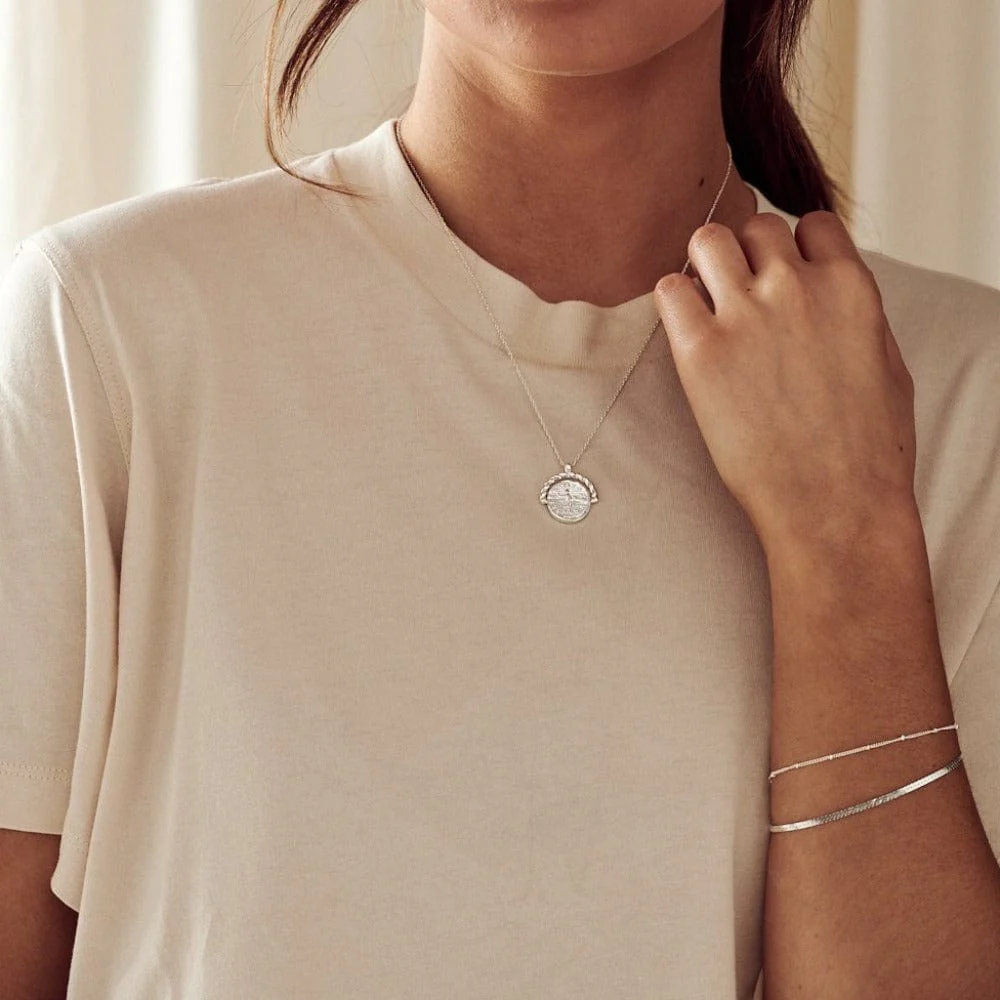 Satellite & Flat Curb Bracelet Duo - Silver - Image 5