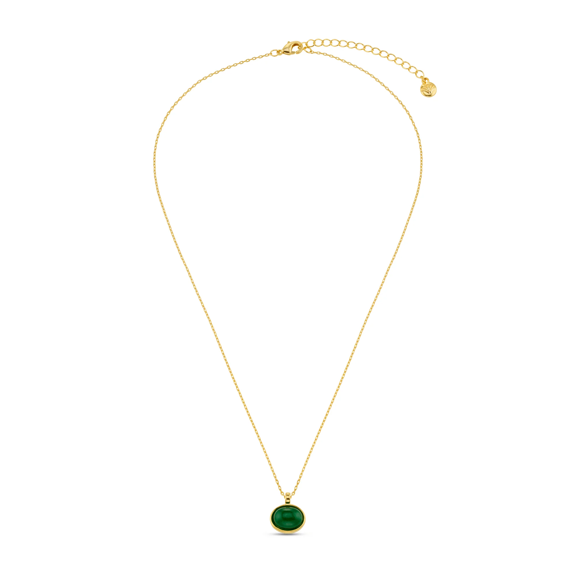 Semi-Precious Green Jade Pendant Necklace - Image 3