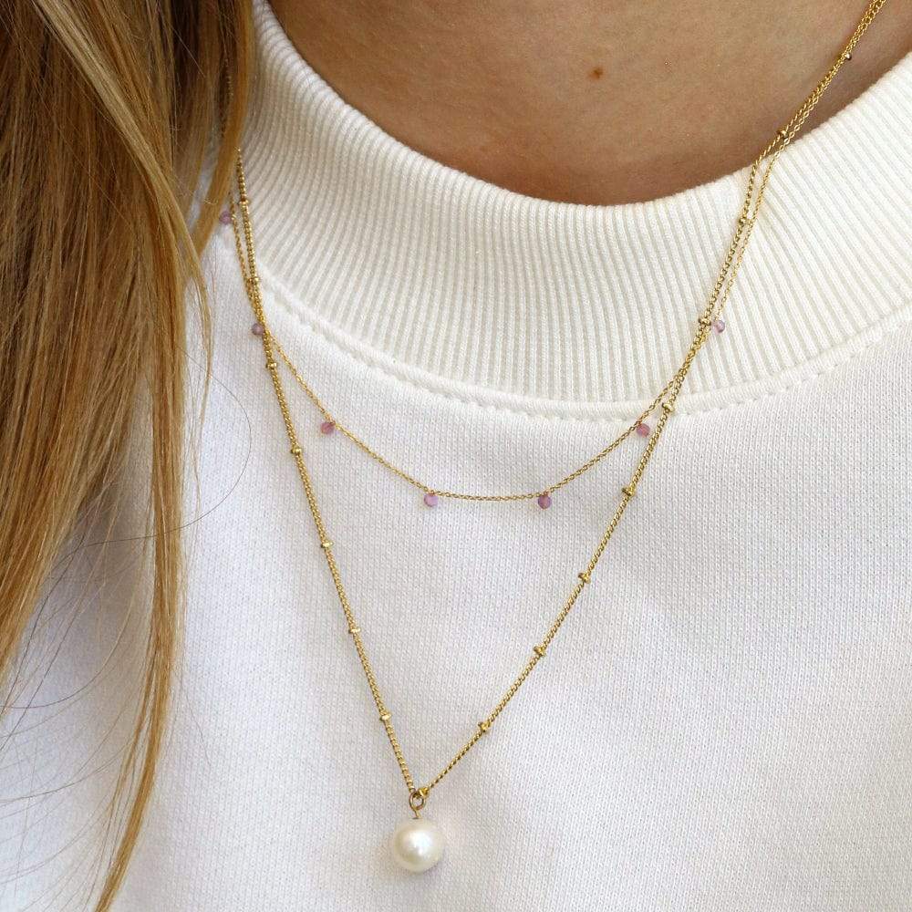 Pearl Satellite Necklace - Gold - Image 5