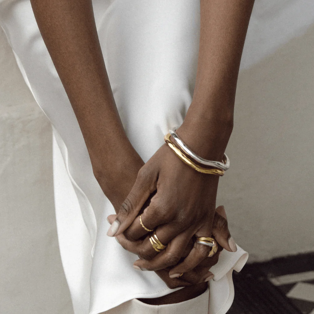 Stacking Bangle Mixed Plate Style Set - Image 2