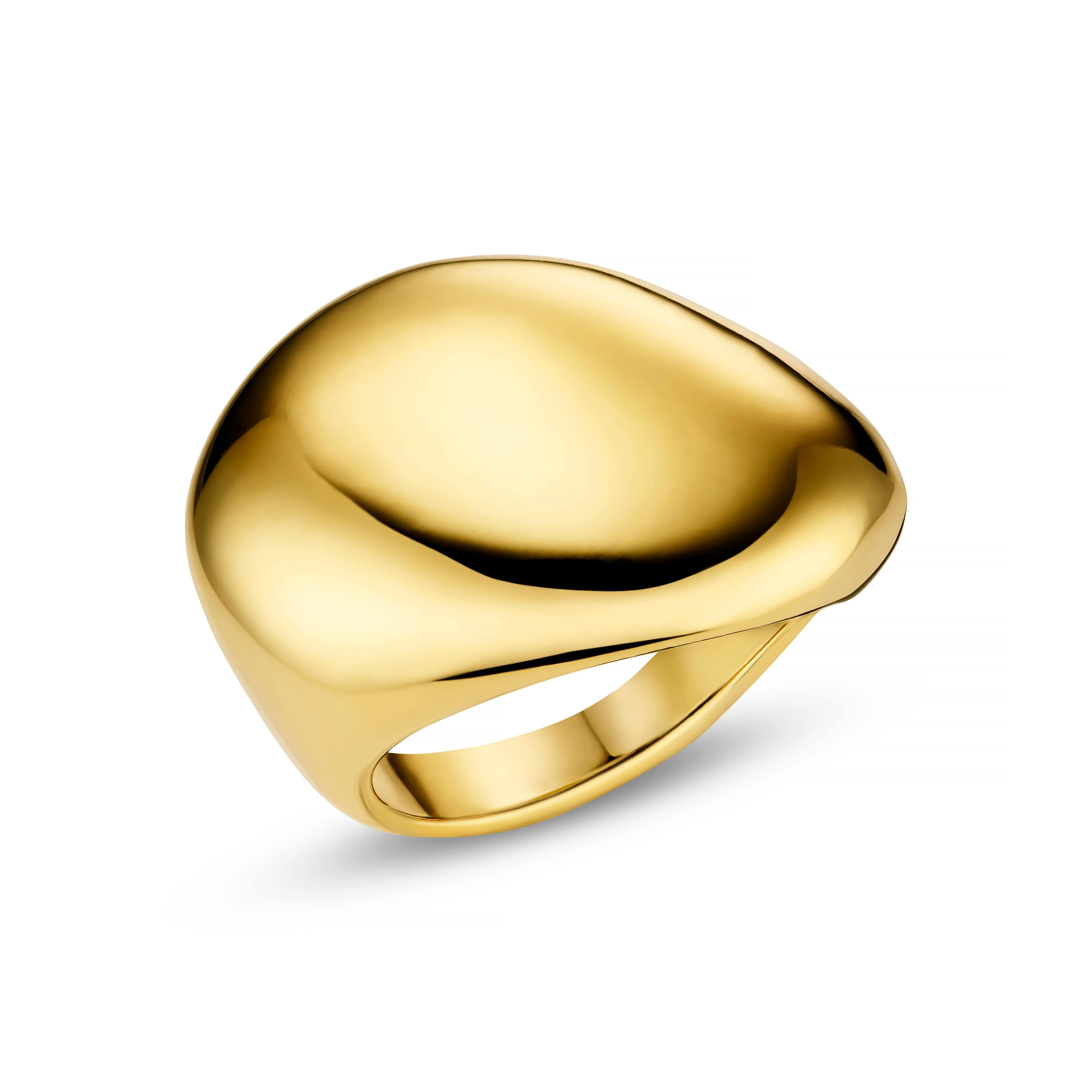 Statement Organic Pebble Ring - Gold