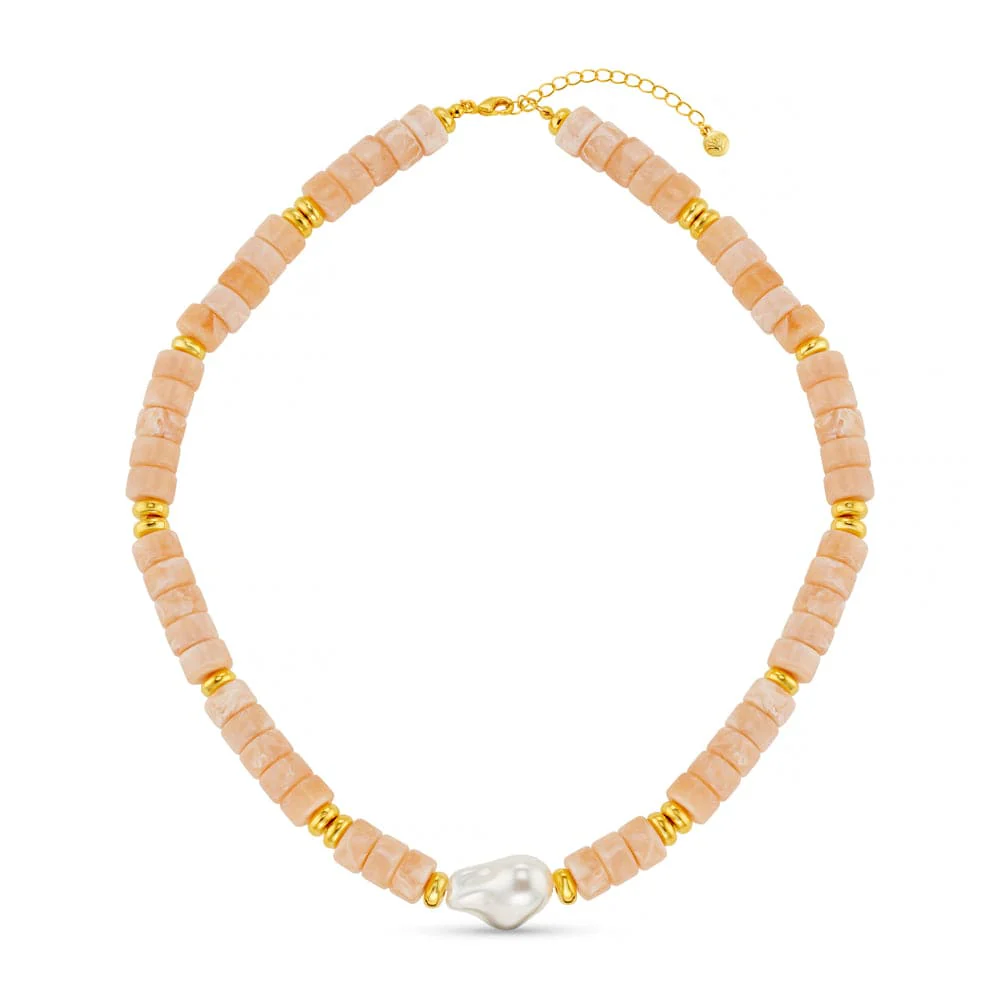 Statement Pearl & Bead Necklace - Image 3