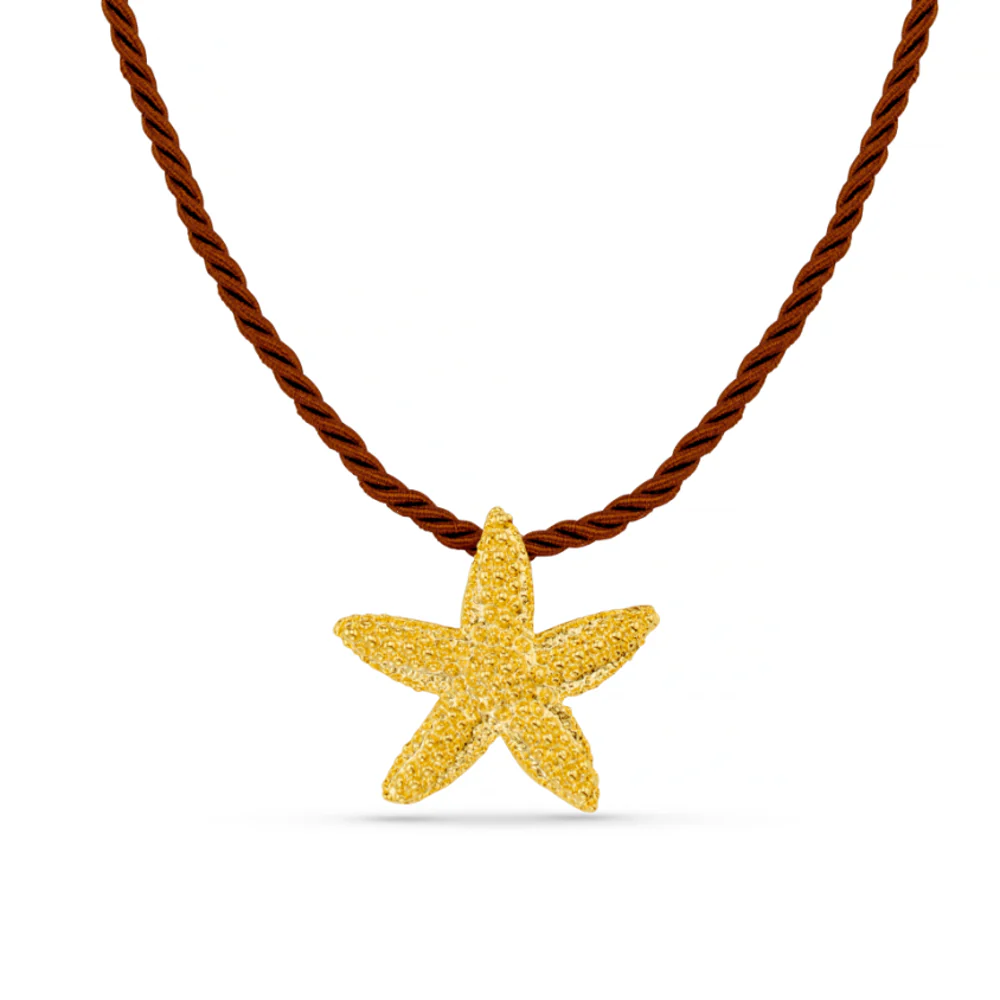 Starfish Twisted Cord Necklace