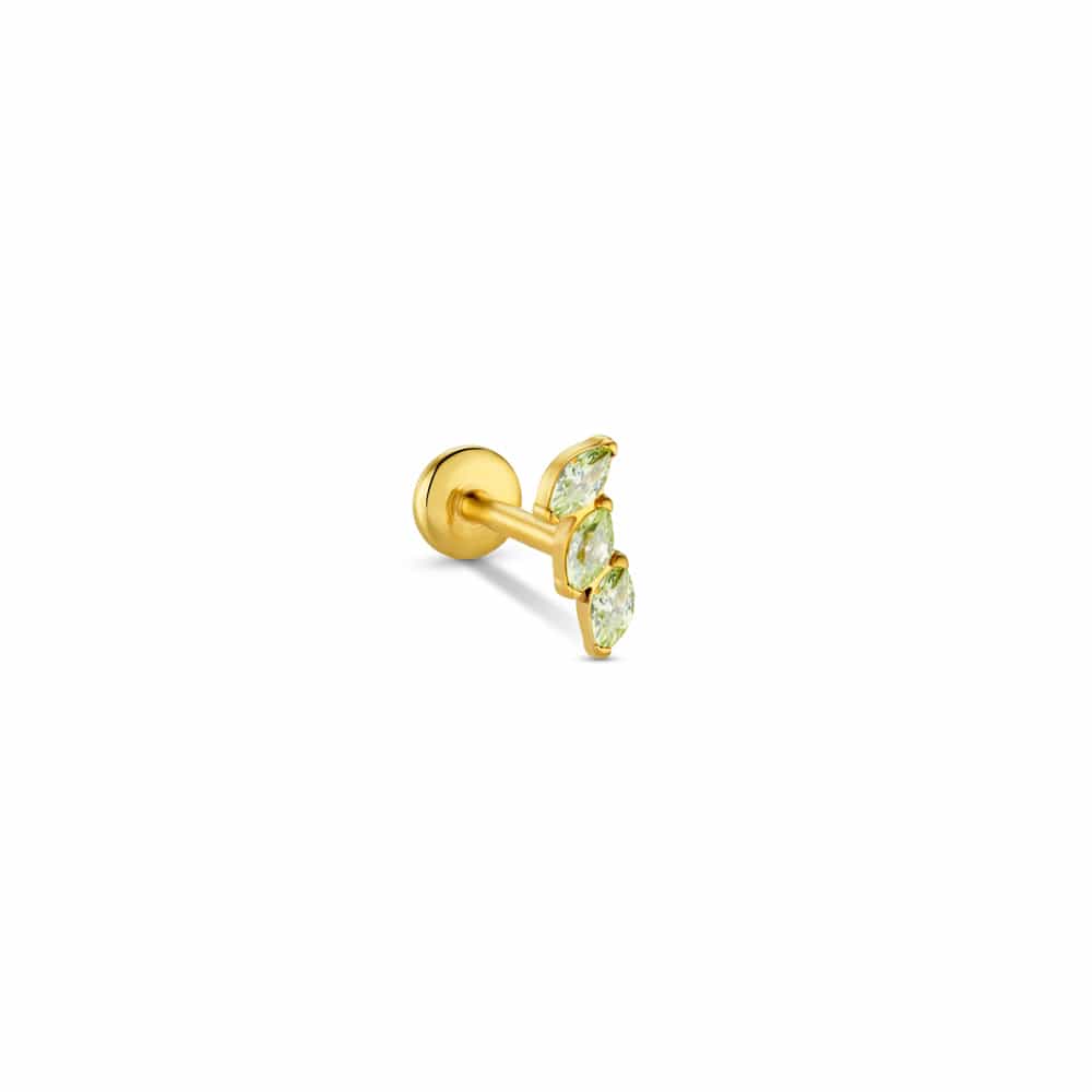 Triple Pacific Opal Navette Labret