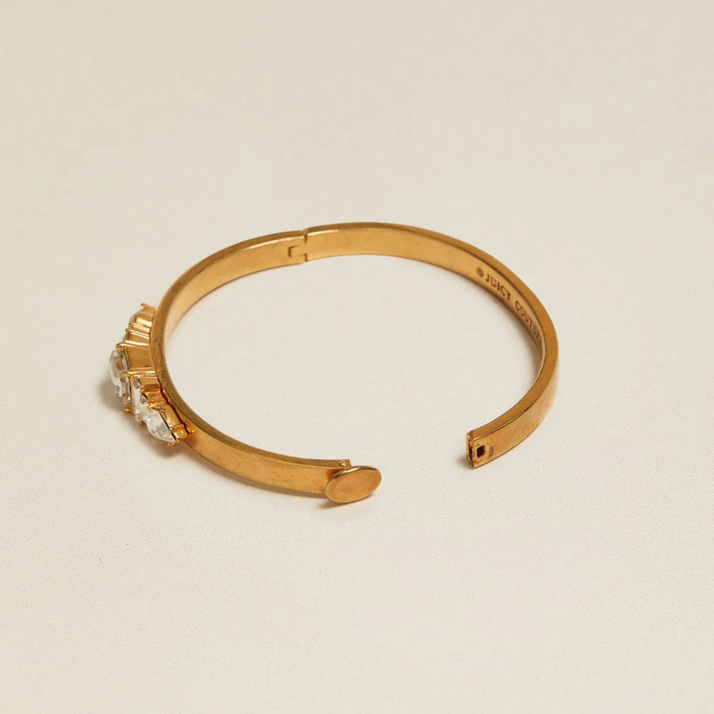 Vintage Crystal Hinged Bangle - Image 3
